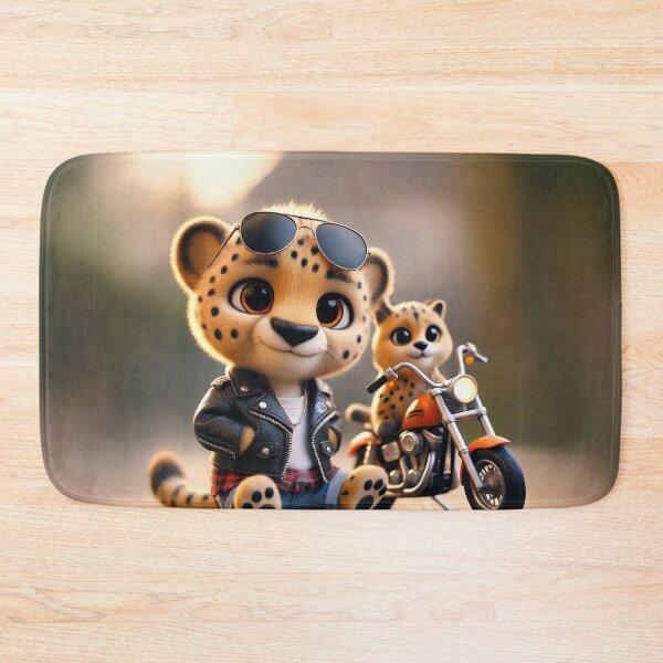 Item preview, Cheetah Cub Biker designed and sold by Sillytoe.