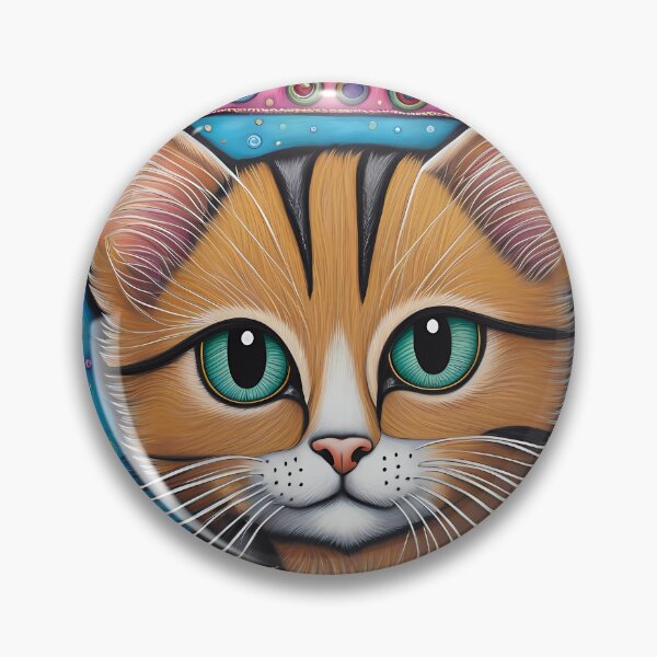 Item preview, Folk Art Punk Rock Kitten designed and sold by Colin Bentham.