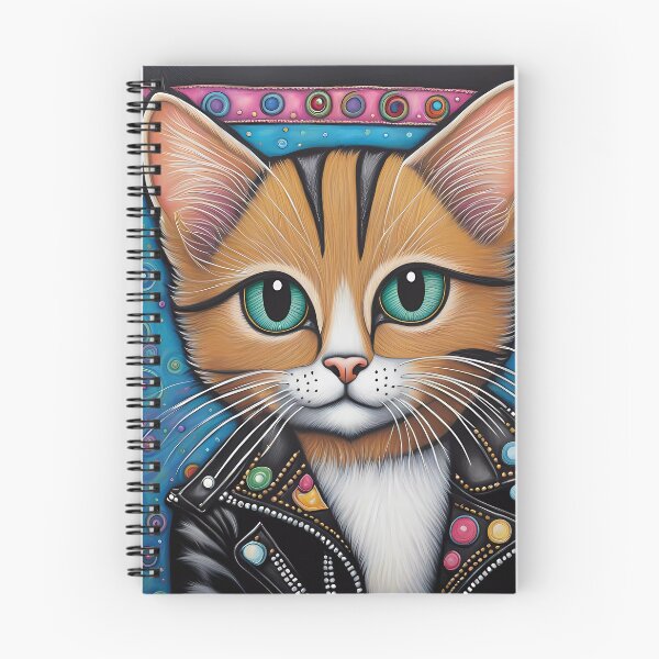 Item preview, Folk Art Punk Rock Kitten designed and sold by Colin Bentham.