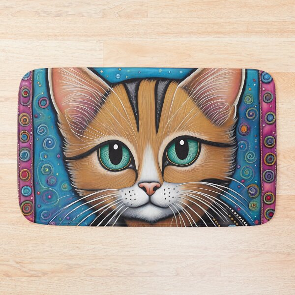 Item preview, Folk Art Punk Rock Kitten designed and sold by Colin Bentham.
