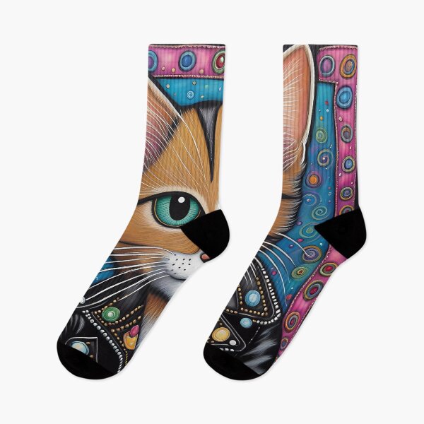 Item preview, Folk Art Punk Rock Kitten designed and sold by Colin Bentham.