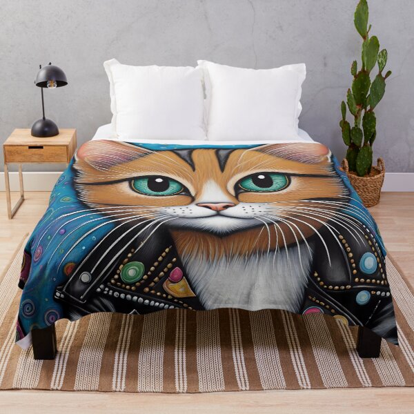 Item preview, Folk Art Punk Rock Kitten designed and sold by Colin Bentham.