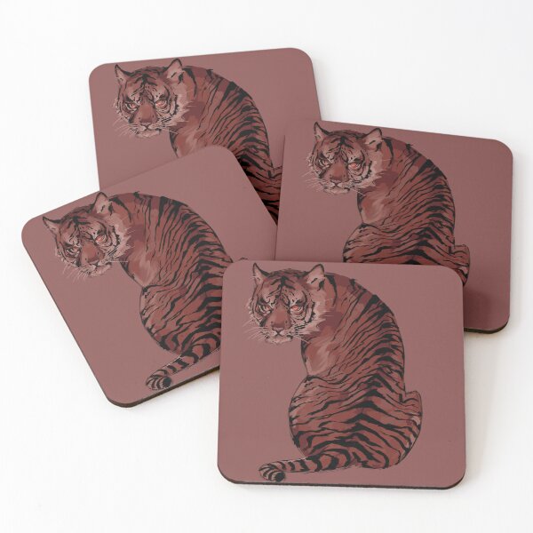 Item preview, Cool Stylised Sitting Tiger designed and sold by Crescent-Canvas.
