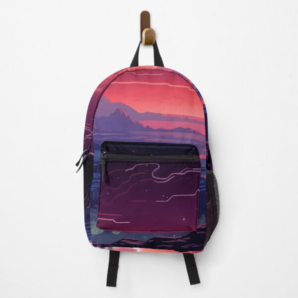 Item preview, Pixel Art Alien Sunset Landscape designed and sold by GreenInkXpress.