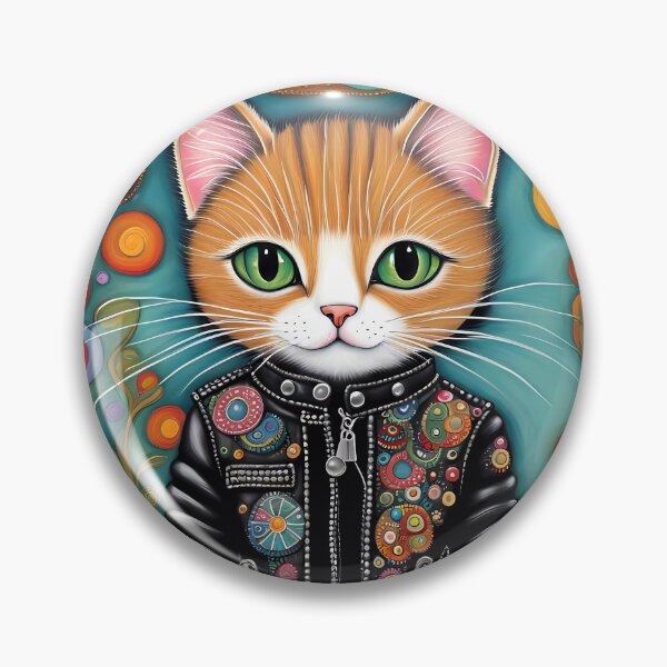 Item preview, Folk Art Punk Rock Kitten designed and sold by Colin Bentham.