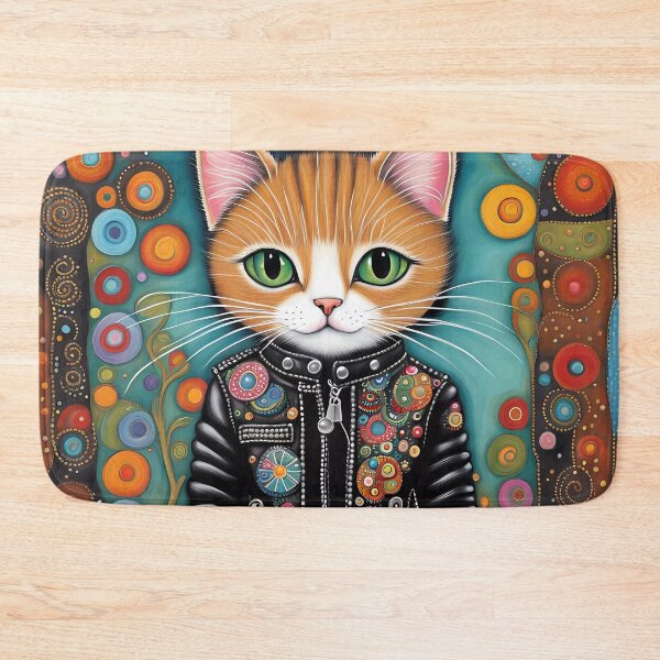 Item preview, Folk Art Punk Rock Kitten designed and sold by Colin Bentham.