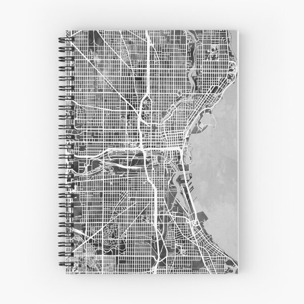 Artikelvorschau, Milwaukee Wisconsin Stadtplan entworfen und verkauft von ArtPrints.