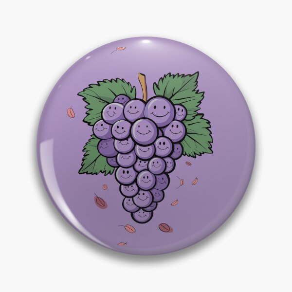 Item preview, Fruit Tile Smiling Grape Happy Face designed and sold by ShahinurSobuj.