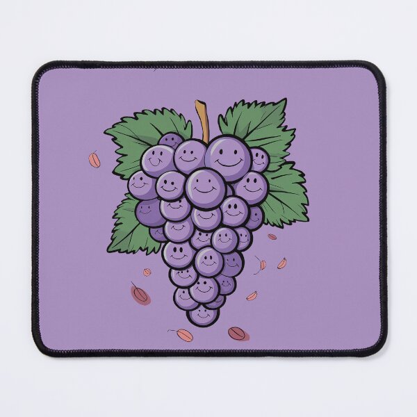 Item preview, Fruit Tile Smiling Grape Happy Face designed and sold by ShahinurSobuj.
