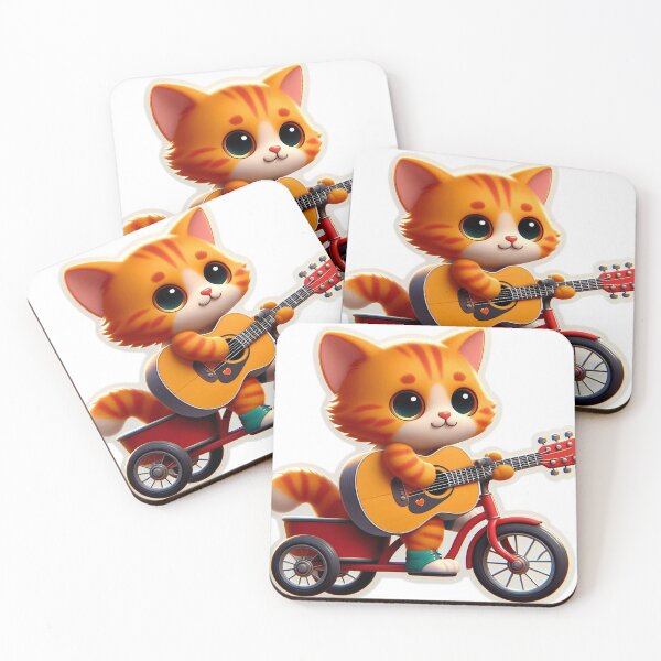 Item preview, Cute Cat and guitar no.3 designed and sold by Sijtipat.