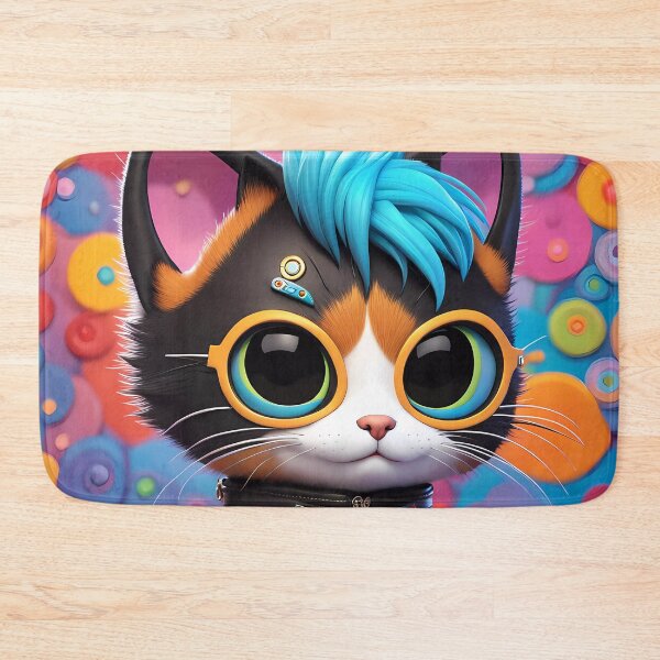 Item preview, Folk Art Punk Rock Kitten designed and sold by Colin Bentham.