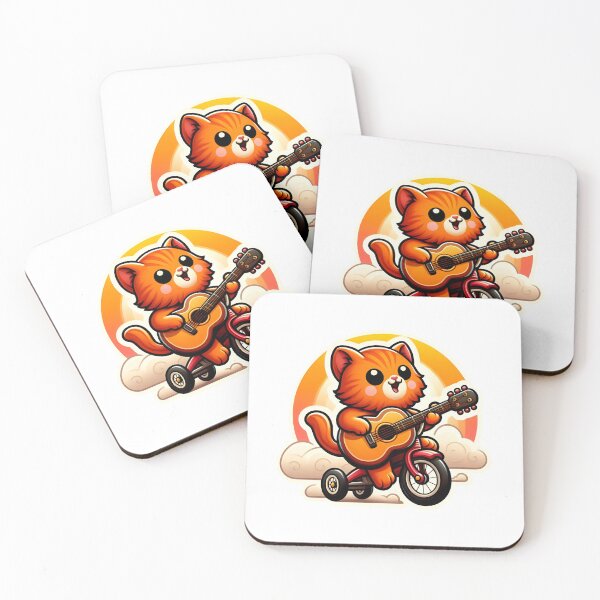 Item preview, Cute Cat and guitar no 4 designed and sold by Sijtipat.