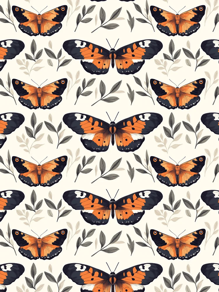 Thumbnail 5 of 5, iPhone Case, Monarch Moth Insect Pattern designed and sold by ChuckleSpace.