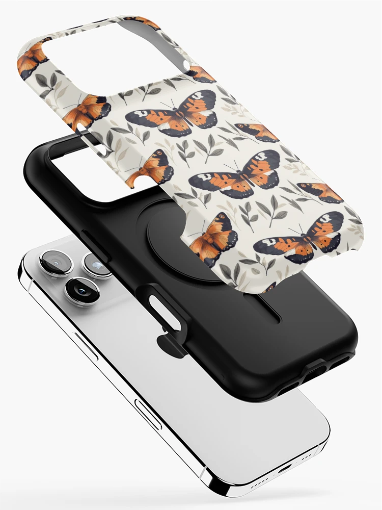 Thumbnail 2 of 4, iPhone Case, Monarch Moth Insect Pattern designed and sold by ChuckleSpace.