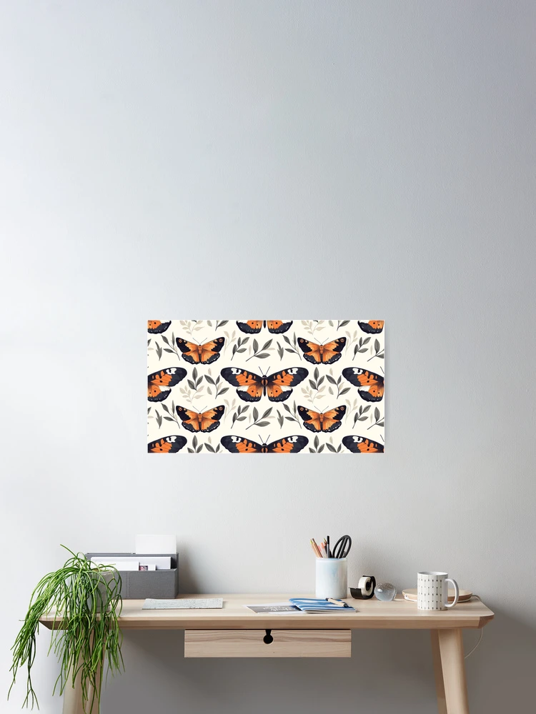 Thumbnail 2 of 3, Poster, Monarch Moth Insect Pattern designed and sold by ChuckleSpace.