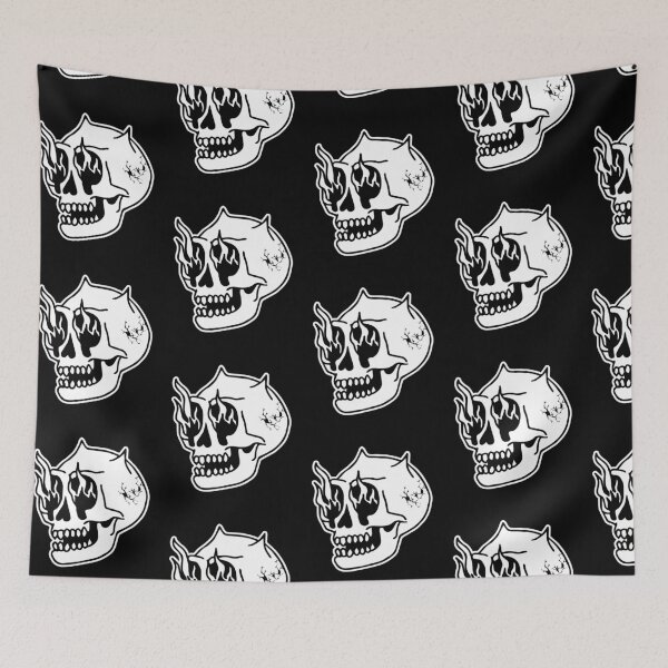 Item preview, happy skull on fire designed and sold by shoggothicz.