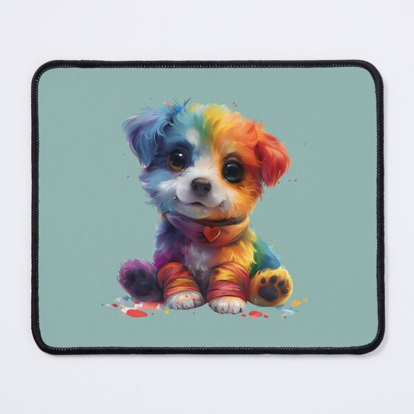 Item preview, puppy Dog cute and rainbow color puppy dog Round eyes, fluffy fur, legs wrapped in cloth designed and sold by CHOKCHAIVONGDEE.