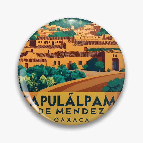 Item preview, Capulalpam Oaxaca Mexico Magic Town Vintage Travel Tourism designed and sold by TravelersGems.
