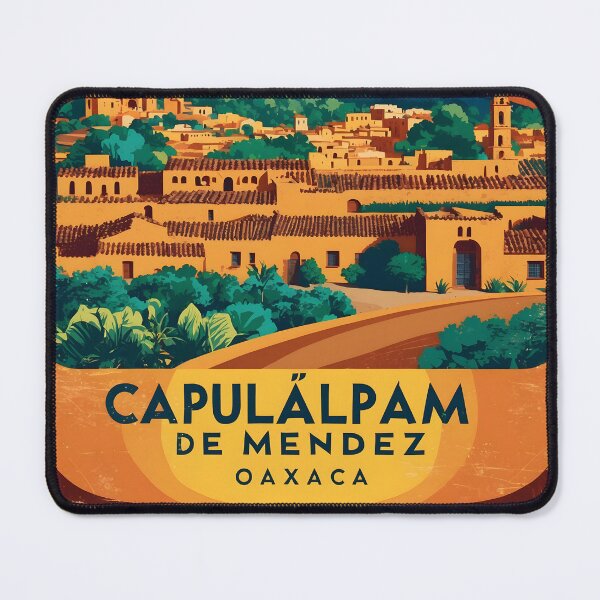 Item preview, Capulalpam Oaxaca Mexico Magic Town Vintage Travel Tourism designed and sold by TravelersGems.
