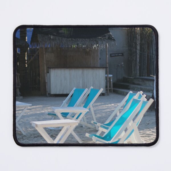 Item preview, Beach Chairs Print - Coastal Relaxation Artwork designed and sold by photographerst.