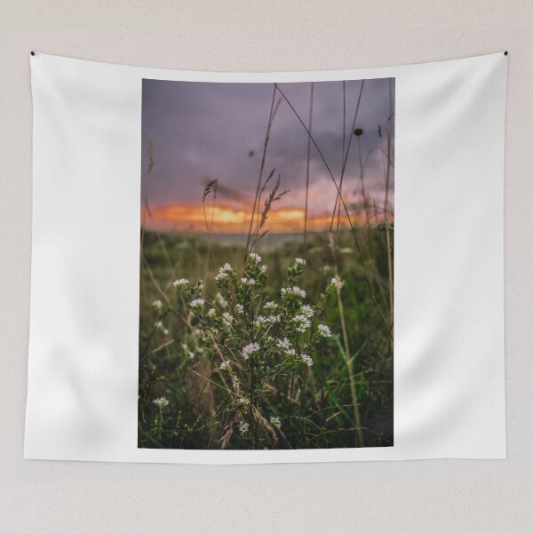Item preview, Field flowers during sunset time designed and sold by LiguxKon.