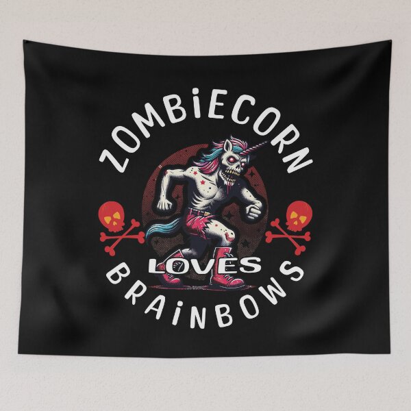 Item preview, Zombiecorn Loves Brainbows Halloween Party designed and sold by LuminOrb.