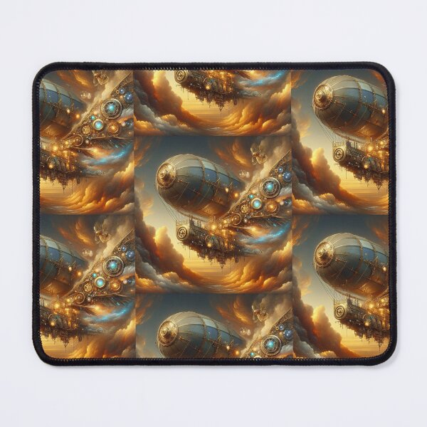 Item preview, Steampunk Airship in a Golden Cloud Sky designed and sold by koreatvtea.
