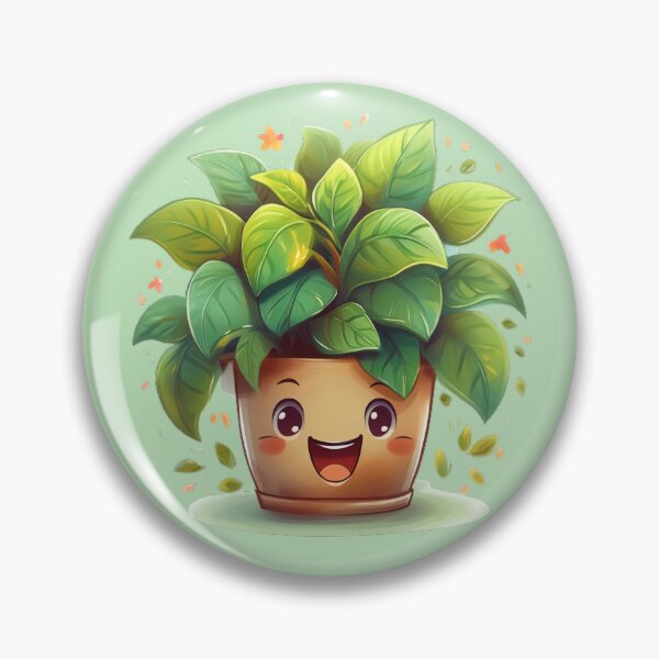 Item preview, Happy Plant With Face designed and sold by BeachBreezyVA.