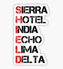 The Shield WWE Typography Sticker
