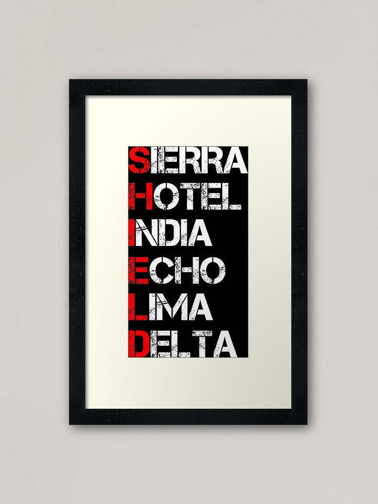 The Shield Wwe Typography Framed Art Print By Crampsy Redbubble