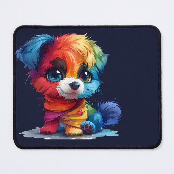 Item preview, puppy Dog cute and rainbow color puppy dog Round eyes, fluffy fur, legs wrapped in cloth designed and sold by CHOKCHAIVONGDEE.