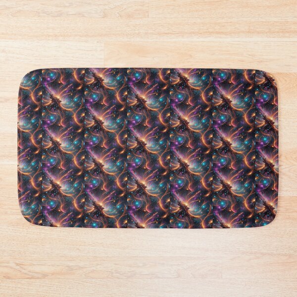Item preview,  Abstract Cosmic Landscape with Geometric Galaxies designed and sold by koreatvtea.