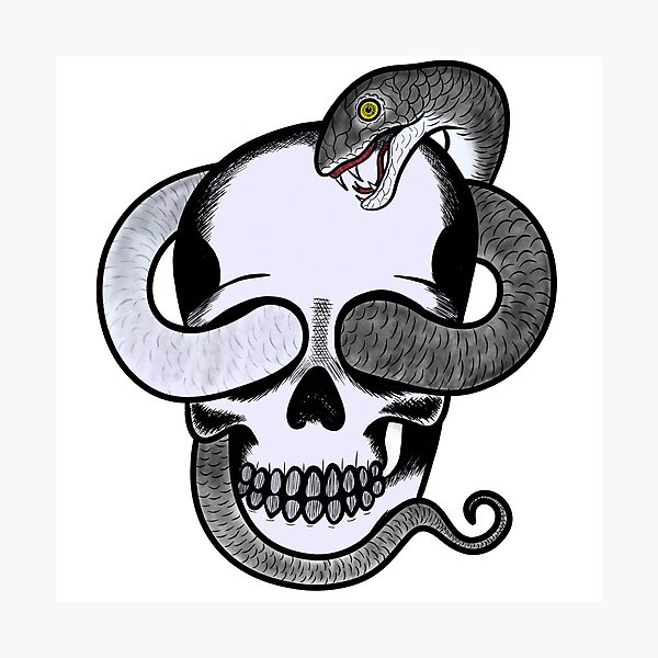 Item preview, Skull and Snake designed and sold by AydiBlizz.