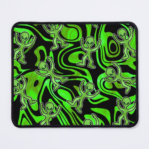 Item preview, Trippy Green Aliens designed and sold by Sartoris Art.