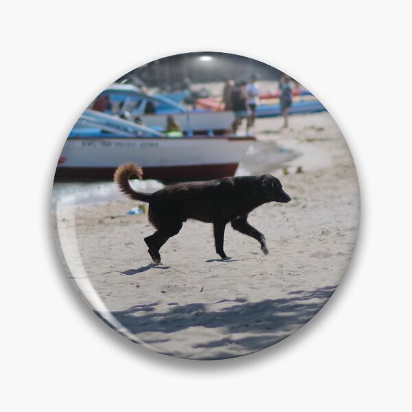 Item preview, Dog on the Beach Print - Playful Coastal Artwork designed and sold by photographerst.