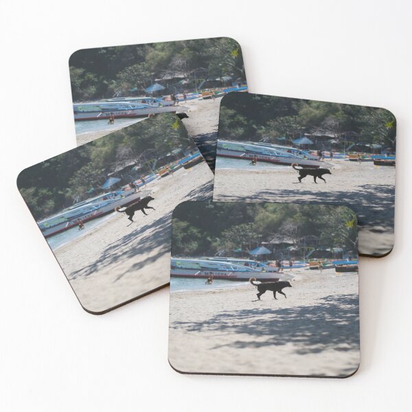 Item preview, Dog on the Beach Print - Playful Coastal Artwork designed and sold by photographerst.