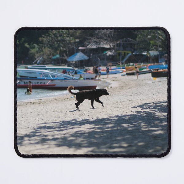 Item preview, Dog on the Beach Print - Playful Coastal Artwork designed and sold by photographerst.
