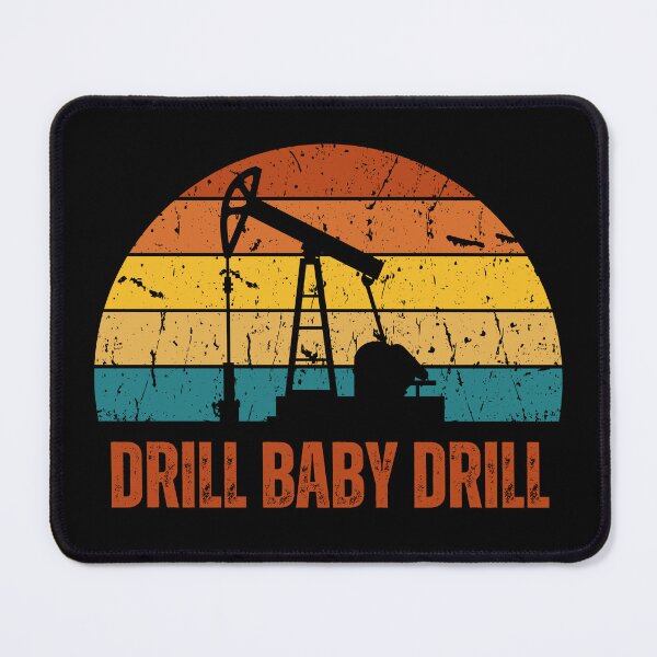 Item preview, Drill Baby Drill Retro Sunset designed and sold by Josephines-ZA.