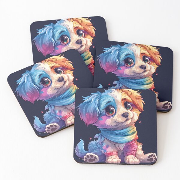 Item preview, puppy Dog cute and rainbow color puppy dog Round eyes, fluffy fur, legs wrapped in cloth designed and sold by CHOKCHAIVONGDEE.
