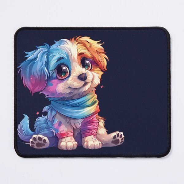 Item preview, puppy Dog cute and rainbow color puppy dog Round eyes, fluffy fur, legs wrapped in cloth designed and sold by CHOKCHAIVONGDEE.