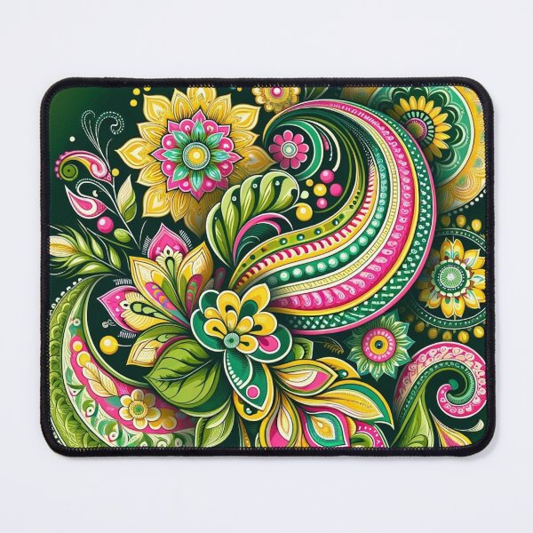 Item preview, Emerald-hued Indian Paisley Design designed and sold by saqui-com.