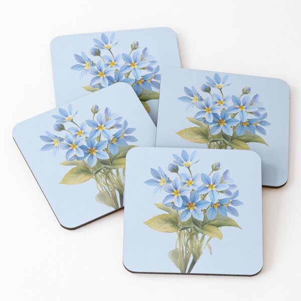 Item preview, Watercolor Forget Me Nots designed and sold by Yeamie-Boutique.