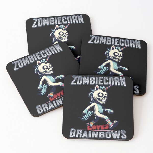 Item preview, Zombiecorn Loves Brainbows Funny Halloween designed and sold by LuminOrb.