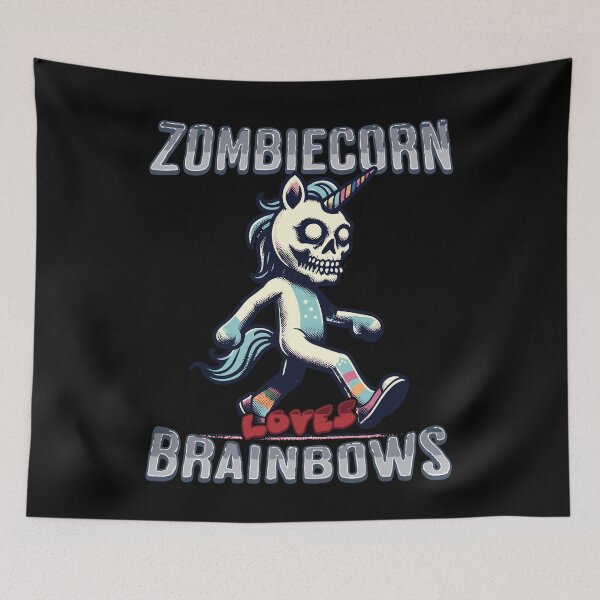 Item preview, Zombiecorn Loves Brainbows Funny Halloween designed and sold by LuminOrb.