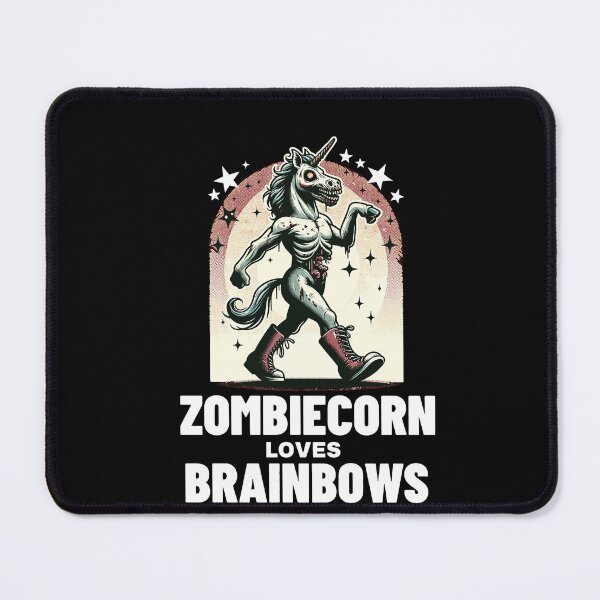 Item preview, Zombiecorn Loves Brainbows Creepy Unicorn designed and sold by LuminOrb.