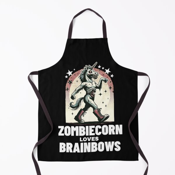 Item preview, Zombiecorn Loves Brainbows Creepy Unicorn designed and sold by LuminOrb.