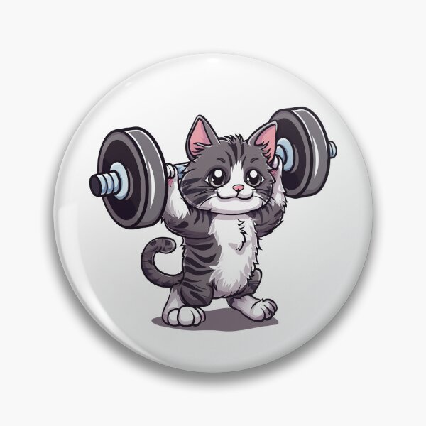 Item preview, Cat lifting weights designed and sold by Elite's Workshop.