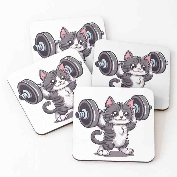 Item preview, Cat lifting weights designed and sold by Elite's Workshop.
