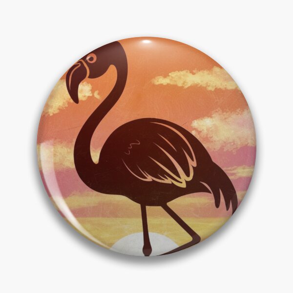 Artikelvorschau, Retro Flamingo Sonnenuntergang entworfen und verkauft von NeatThingLover.