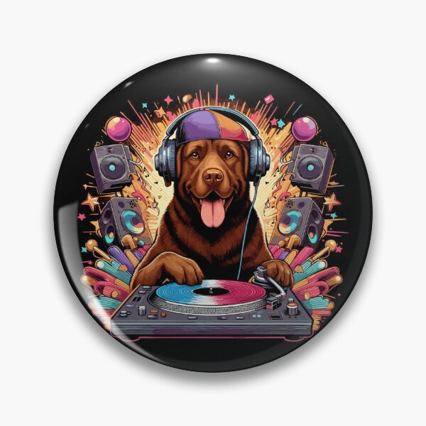 Artikelvorschau, Brauner Labrador DJ Musik auflegen Geschenk entworfen und verkauft von Pineapple-Tree.